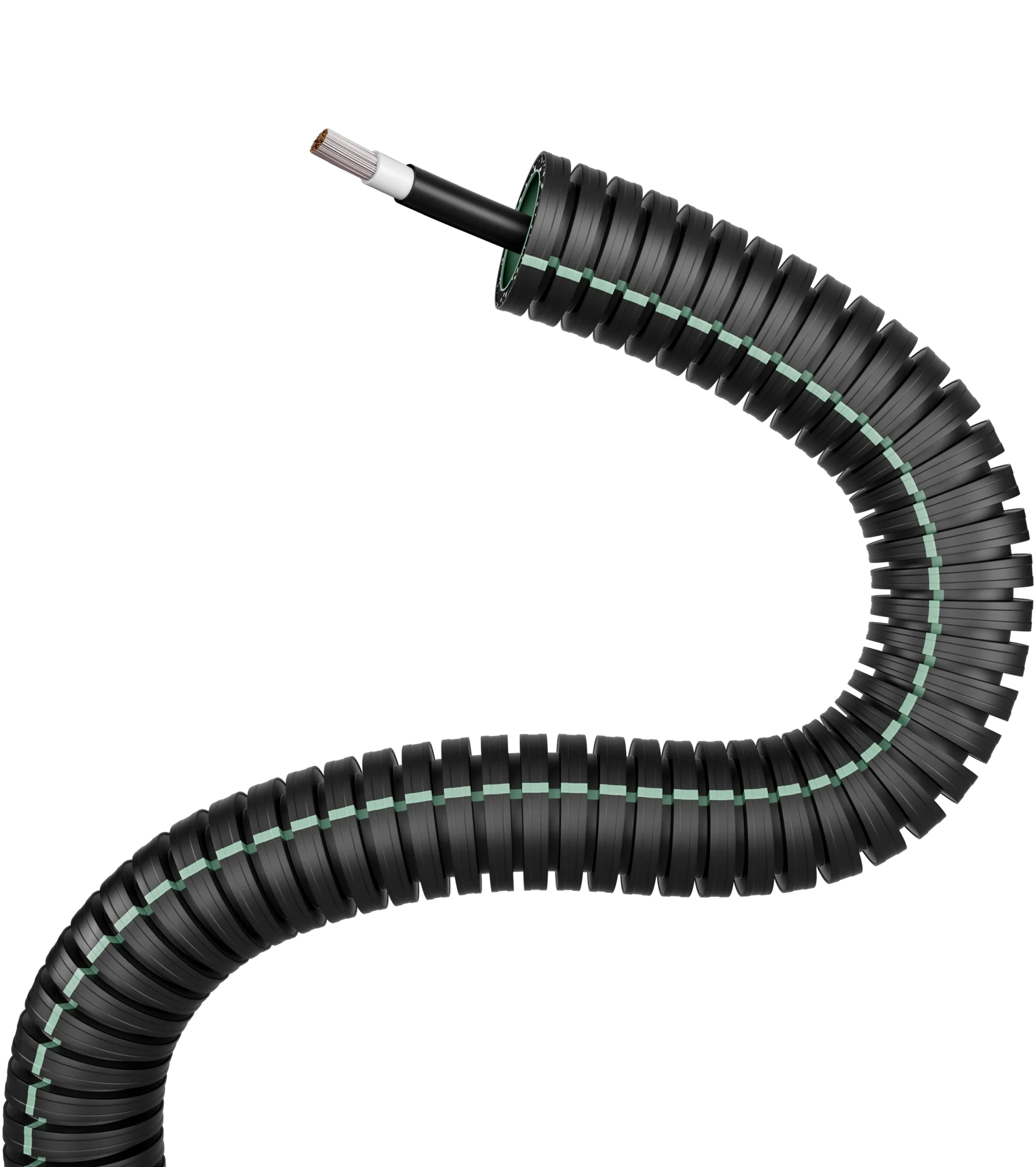 Buigzame lege buizen 16/H1Z2Z2-K 1x6 Zwart UV iCable rPP R100