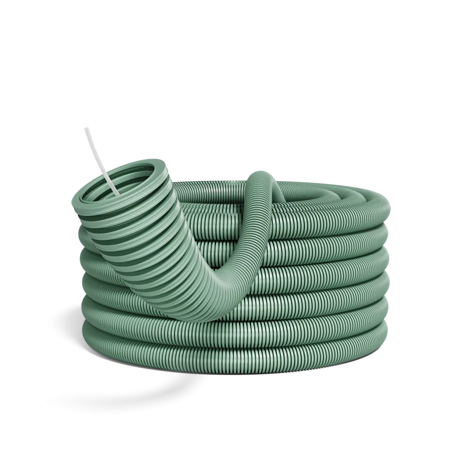 Buigzame lege buizen 50mm iFlow Pro trekdraad rPP R25