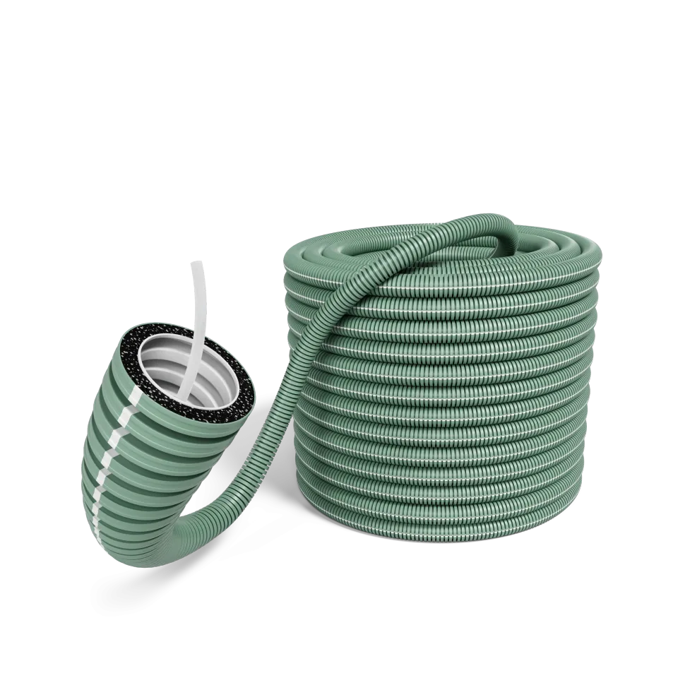 Buigzame lege buizen 25mm iFlow Pro trekdraad rPP R50